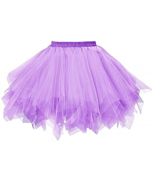 Slips Women's 1950s Vintage Tutu Petticoat Ballet Bubble Skirt (26 Colors) - Lavender - CN12KDDCRWT
