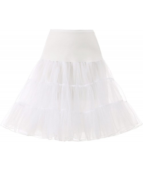 Slips 1950s Petticoat Underskirt Crinoline Slips for Women Tutu Skirt Dress - Ivory - CY18N70NALY