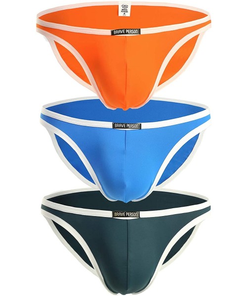 Bikinis 3 Packs Sexy Bikini Low Waist Briefs - B19 Green / Blue / Orange - CS18K458ND9