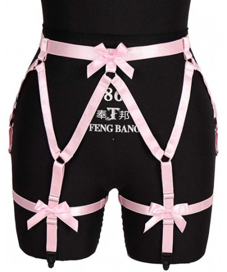 Garters & Garter Belts Women Leg Harness Stockings Garter Belt Body Harness Strappy EDC Dance Rave Festival Costumes - Pink -...