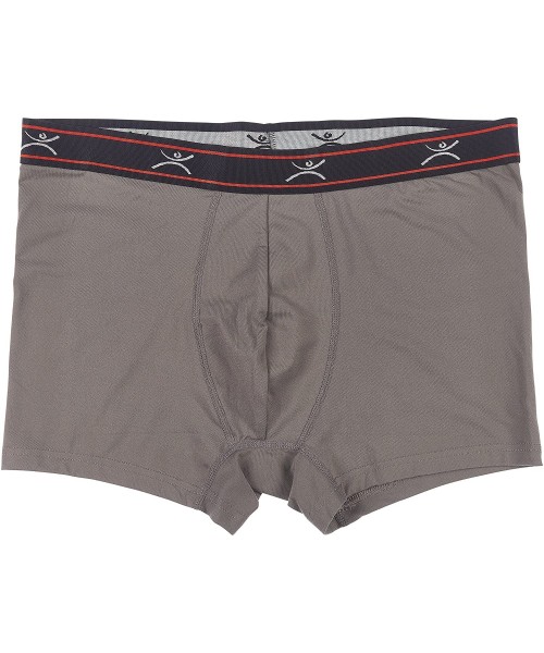 Boxer Briefs Men's Silkskins 3" Trunk Briefs Underwear with Pouch (Pack of 3) - Lt.grey/Dl.grey/Navy - CE17YOXXIGL