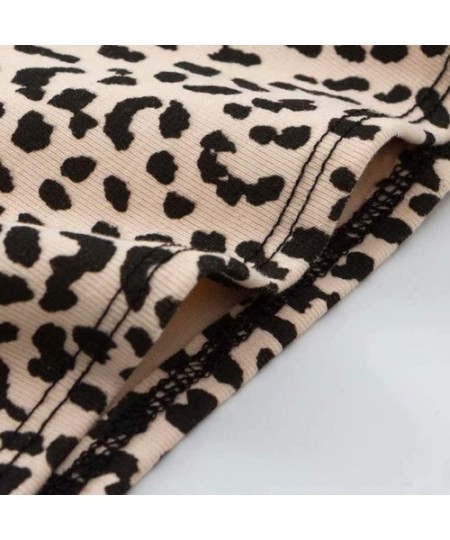 Camisoles & Tanks Women's Tank Top Short Bottoming Leopard Cross V-Neck Sling Vest Slim Top Suspenders Camisole Lightweight-B...