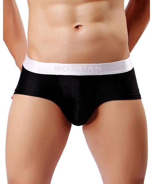 Boxer Briefs Men's Sexy Solid Nylon Pouch Boxer Brief Underwear Panties Underpants - 4 Pack-mix Color 1 - CL187ADWEW4