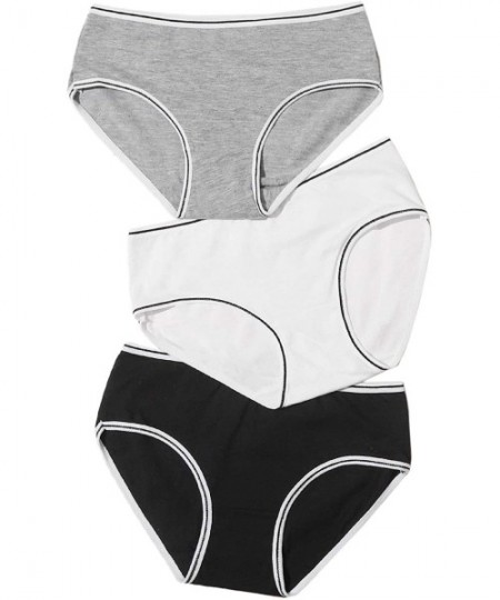 Panties Women's 3 Pack Contrast Binding Underwear Panties - Multicolored - CS198NN6MD0