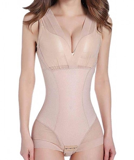 Bustiers & Corsets Women No Traces One-Piece Underwear and Garment with Abdomen Body-Shaping Corset - Khaki - CM18SHAG7QD