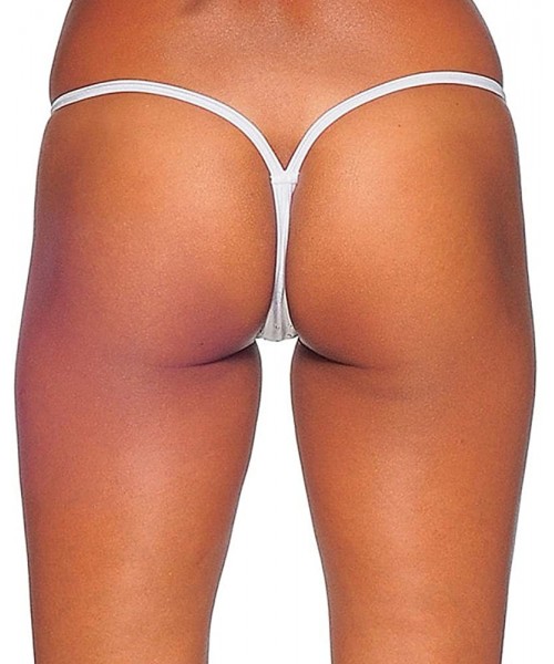 Panties Women's Tiny Low Back T W/Chain Straps - White - CZ11ZGJ03XB