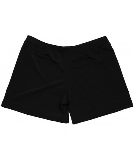 Panties Womens Mesh Sheer See-Through Thigh Slimming Boyshorts Panties Underwear - Black - CI18EO0NNS5