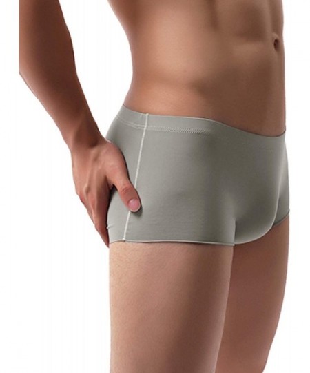 Boxers Men Underwear Boxers Underpants Fashion Splicing Soft Knickers Shorts Male Sexy Underwears Ropa Interior - Gray - CR19...