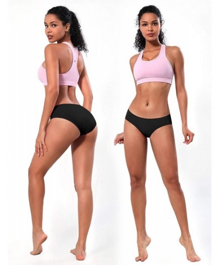 Panties Bikini Panties Women's Low Rise String Breathable Soft Underwear Bonded No Show (6 Pack&3 Pack&1 Pack) - 6 Pack (3 Bl...