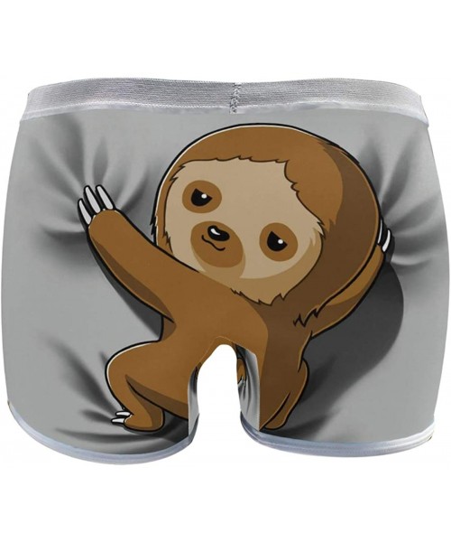 Panties Women's Seamless Boyshort Panties Octopus Art Painting Underwear Stretch Boxer Briefs - Lazy Cute Sloths - C818T2NLS0G