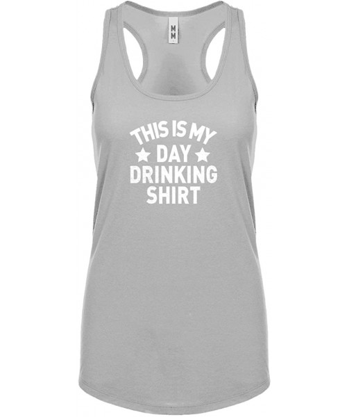 Camisoles & Tanks This is My Day Drinking Shirt Womens Racerback Tank Top - Heather Grey - CC180Z8RRDH