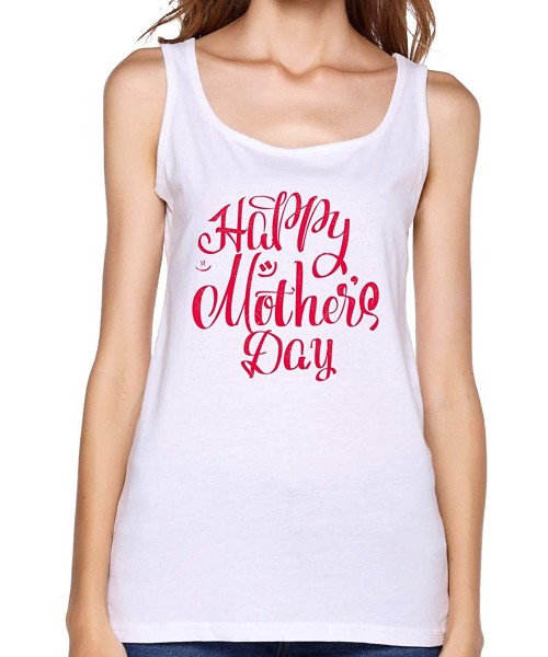 Camisoles & Tanks Happy Mother's Day Women's Sports Vest Shirts - White - CV197HAR2OY