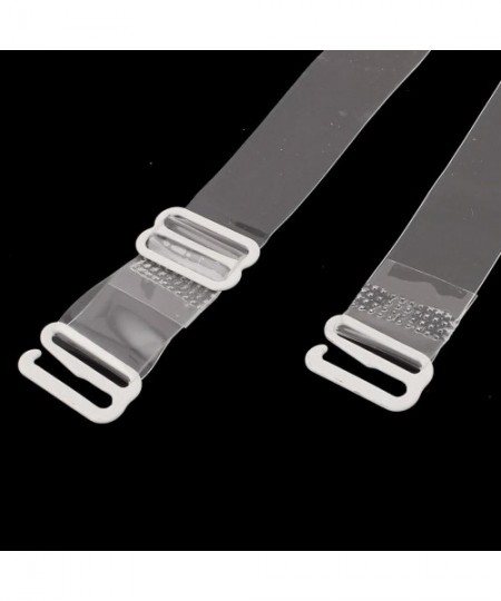 Accessories Adjustable 1.5cm Invisible Band Bra Shoulder Straps Clear 2 Pairs - CF1289ZAH1F