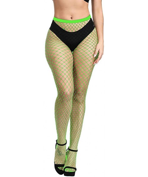 Accessories Lingerie Bodysuit for Women Fishnet Soft Tights Transparent Erotic Lace Bodystockings Multicolor One Size - Green...