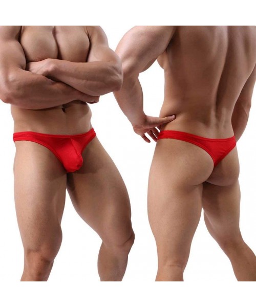 G-Strings & Thongs Mens Quick Dry Thongs Underwear Stretch G-String Undies Thongs - 4pack2 - CF18WM7A26L