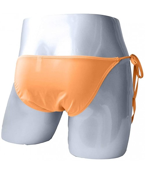 G-Strings & Thongs Men's Thong Elastic Low Rise Pouch G-String Underwear Bikini Thong Briefs Adjustable Drawstring Tie Men's ...