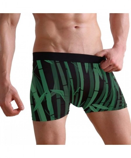 Boxer Briefs American Skull in Sunglasses Boxer Briefs Mens Underwear - Bamboo Trees - C218NGRKTDL