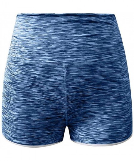 Robes Women Basic Slip Bike Shorts Compression Workout Leggings Yoga Shorts - Blue - C4198ROT6QI