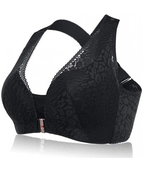 Bras Women's Lift and Support Wire Free Bra Full Coverage Built Up Lingerie - Black - CK1922W5XDR