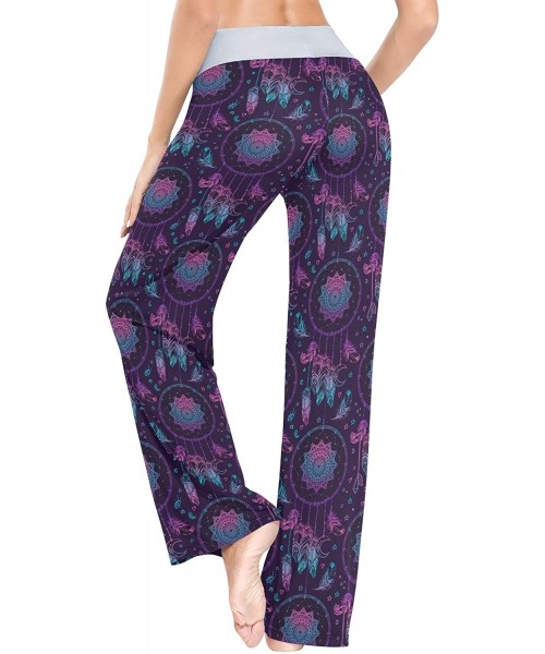 Bottoms Women's Loose Casual Comfy Pajama Pants Drawstring Palazzo Wide Leg Lounge Pants - Color17 - CJ197EHSURY