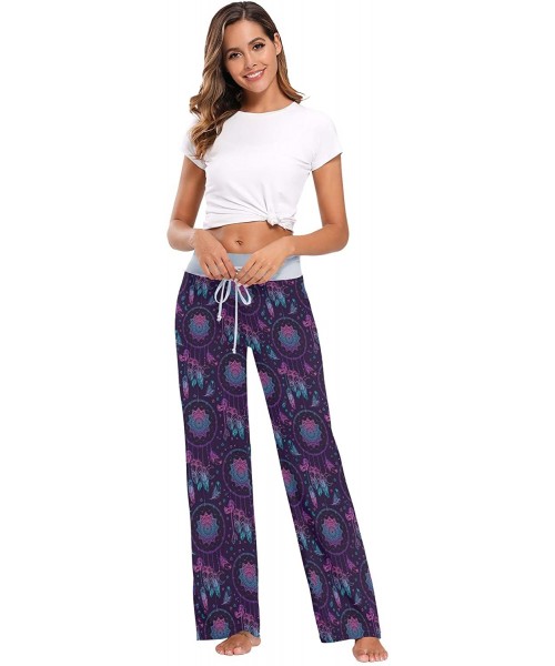 Bottoms Women's Loose Casual Comfy Pajama Pants Drawstring Palazzo Wide Leg Lounge Pants - Color17 - CJ197EHSURY
