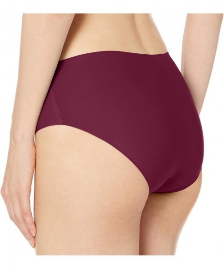 Panties Women's Smoothease Invisible Stretch VPL-Free Mid-Rise Brief - Black Cherry - CN18M4T7L2H