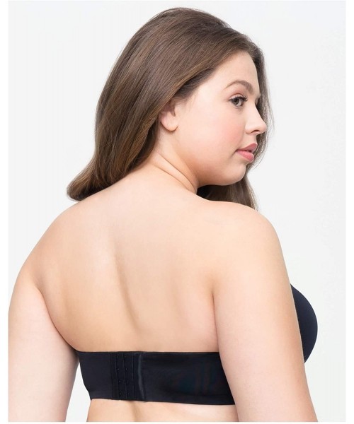 Bras Women's Plus Size Smooth Strapless Multi-Way Bra - Black - CZ18D258R5W