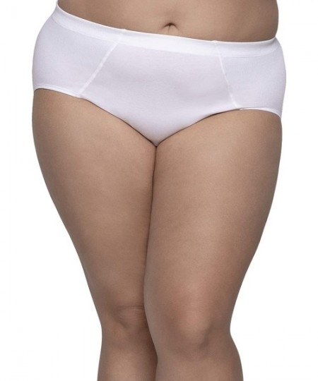 Panties Women's Plus Size Underwear Flexible Fit Brief Panties - 6-pack - Fashion Assorted - CA18S29L6KX