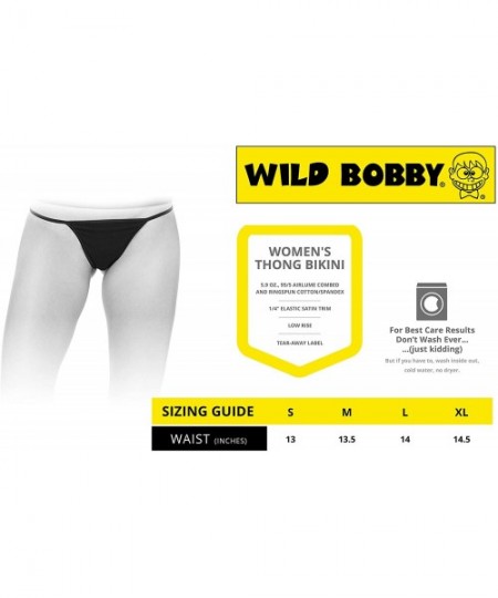 Panties I Swallow Funny Sexy Slutty Women's Cotton Spandex Thong Bikini - Black-trump - C2198GCS0L5