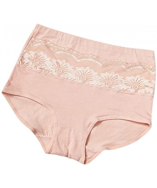 Bustiers & Corsets Sexy Fashion Women Fashion Lace Underwear High Waist Solid Underpants Pants (Coffee XXL) - C81992RN6EI