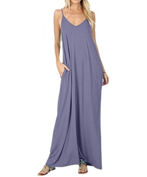 Nightgowns & Sleepshirts Womens Casual Loose Summer Dresses Beach Plus Size Plain Night Sleep Dress - 1 - CP19DYXW74X