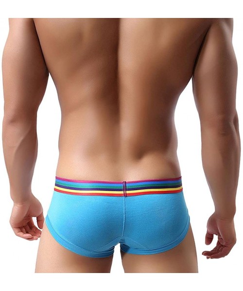 Boxer Briefs 2016 Men's Sexy Modal Underwear Boxers Briefs - Skyblue - C412D9BWQK5