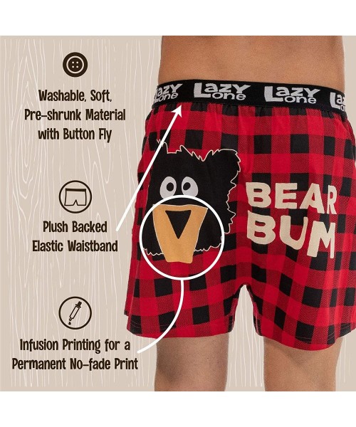 Boxers Funny Boxers- Novelty Boxer Shorts- Humorous Underwear- Gag Gifts for Men- Bear Designs - Sawing Logs Boxers - CD189YK...
