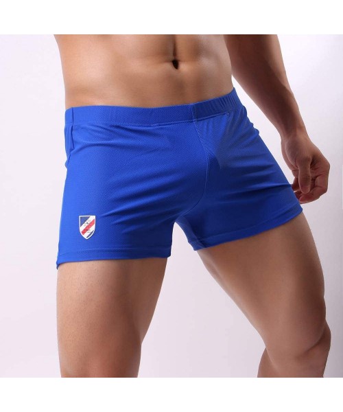 Boxer Briefs Mens Sports Leisure Flat Shorts Mens Fashionable Underwear - Blue - CM18S33GXYD