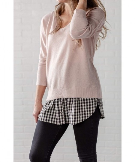 Camisoles & Tanks Buttons Gingham Check X-Large Cotton and Polyester Camisole Shirt Extender - C618W6L9WRY