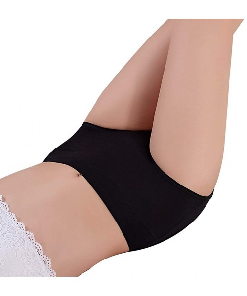 Panties Womens Underwear-Cotton Mid Waist No Muffin Top Full Coverage Brief Ladies Panties Lingerie Undergarments for Women M...
