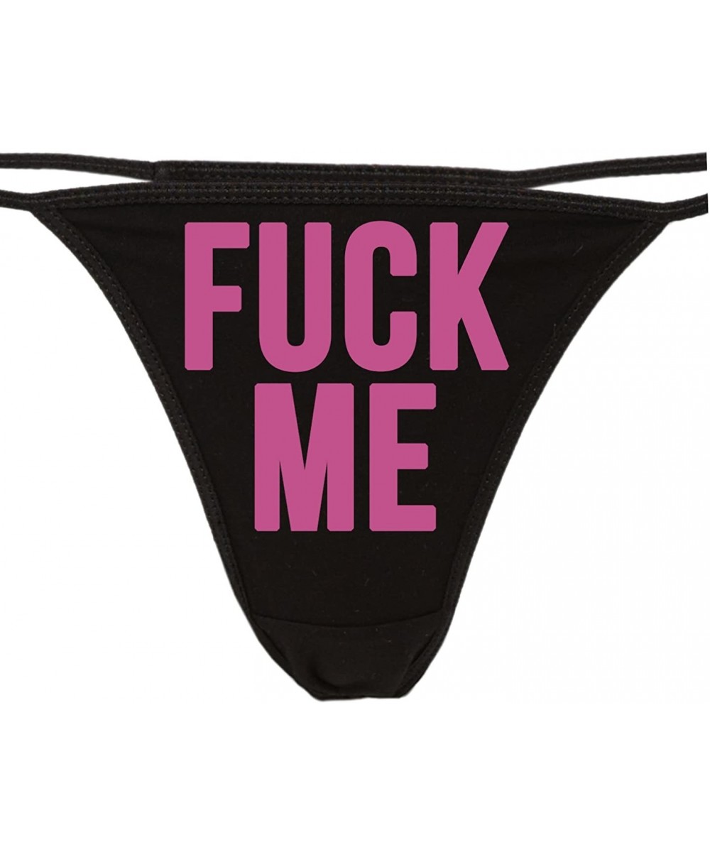 Panties Fuck Me Thong Underwear - Fun Flirty Panties - Great for The Panty Game - Raspberry - CS187I5AWA6