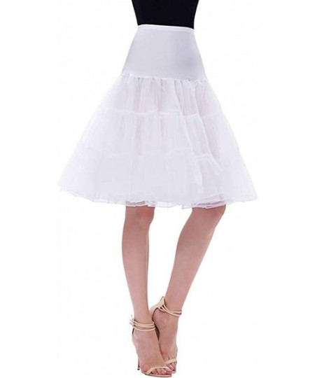 Slips Women 50s Petticoat Skirts Tutu Rockabilly Crinoline Underskirt 26'' Slip PT3 - Royal Blue + Navy Blue-2 Pack - CC18AKO...