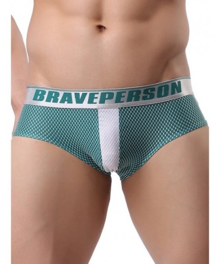 Boxer Briefs Men's Freedom Pouch Boxer Briefs Sexy Low Rise Triangle Underwear - Dark Green - CU12NSSF6NQ