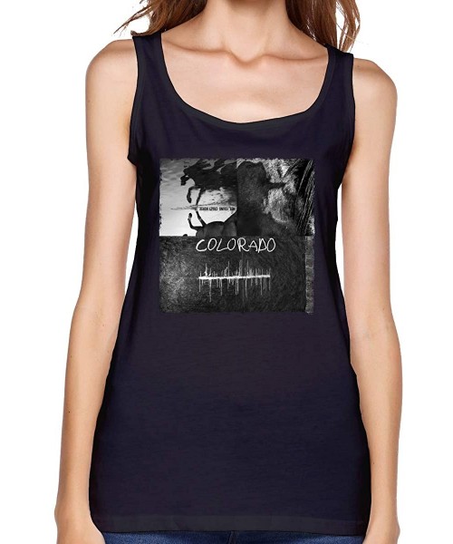 Camisoles & Tanks Neil Young Womens Fashion Tank Top Shirt Casual Vest Black - CO199OX2ZOK