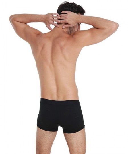 Trunks Men's Ultra Soft Underwear Trunks for Men 4 Pack - 4 Black B - CU19CL97840