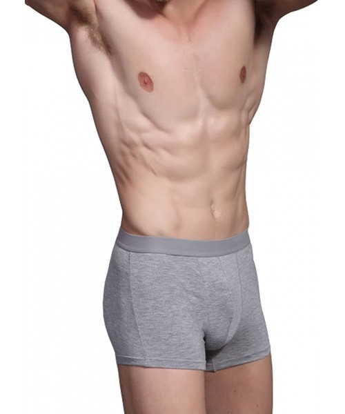 Briefs Men's Bamboo Fibre Briefs Underwear - Grey - CA11KKP4RAF