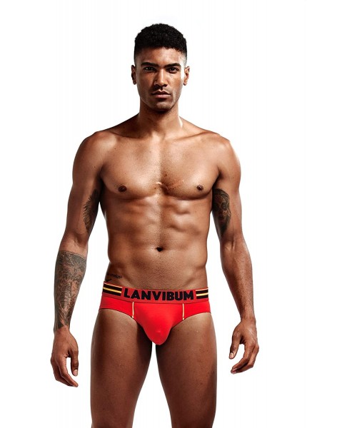 Boxer Briefs Mens Sexy Bikini Jockstrap Sexy Underwear for Men G-String Thong - Red - CV1978DYMU7