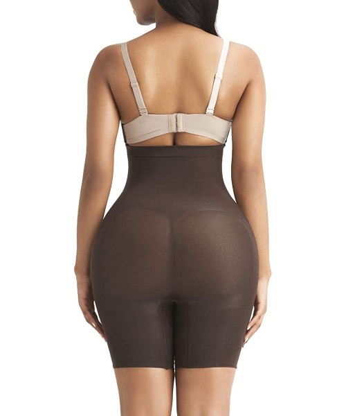 Shapewear Womens Shapewear High Waist Belly in Buttock Buttock Pants Traceless Invisible and Padded Ladies Leggings - Dark Br...