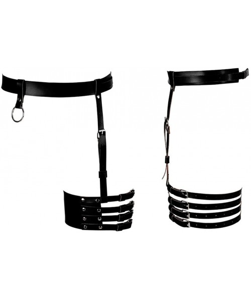 Garters & Garter Belts Women's Body Harness Punk PU Leather Garter Belt Belt Leg Harness Adjustable GothicCarnival Accessorie...