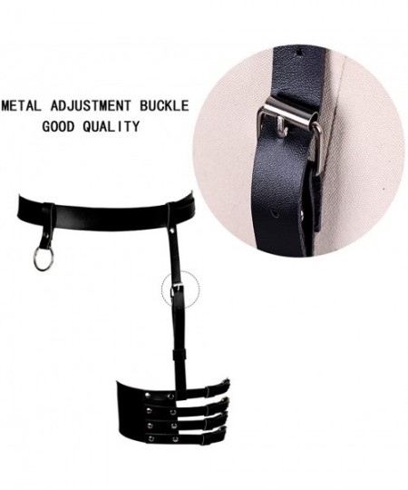 Garters & Garter Belts Women's Body Harness Punk PU Leather Garter Belt Belt Leg Harness Adjustable GothicCarnival Accessorie...