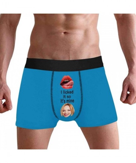 Briefs Customized Face Men's Boxer Briefs Underwear Shorts Underpants with Photo It's Mine All Gray Stripe - Multi 19 - C819C...