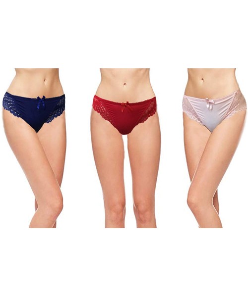 Panties Women's Panties Sexy Lace Underwear Seamless Hipster Briefs - 3 Colors in 1 - CW188L6N0NW