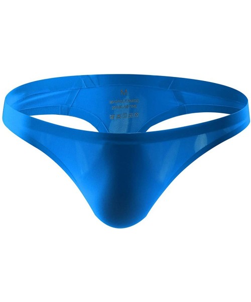 G-Strings & Thongs Mens T-Back Thongs Sexy Low Rise G-String Briefs Bulge Pouch Quick Dry Underwear - Blue 1 - CK19DLK0L8Q