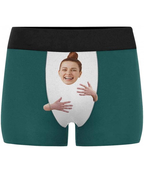 Boxer Briefs Custom Face Boxers Hug Personalized Face Briefs Underwear for Men White and Grey - Multi 6 - CL18Y0ACMI8